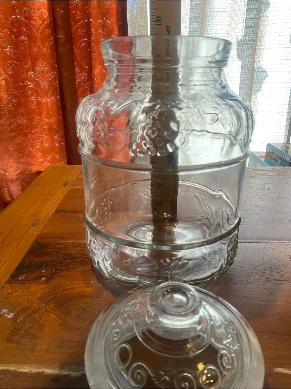 Apothecary Jar with Lid - Clear with fruit designs